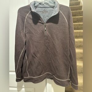 Reversible Tommy Bahama Quarter Zip Jacket Brown and Gray